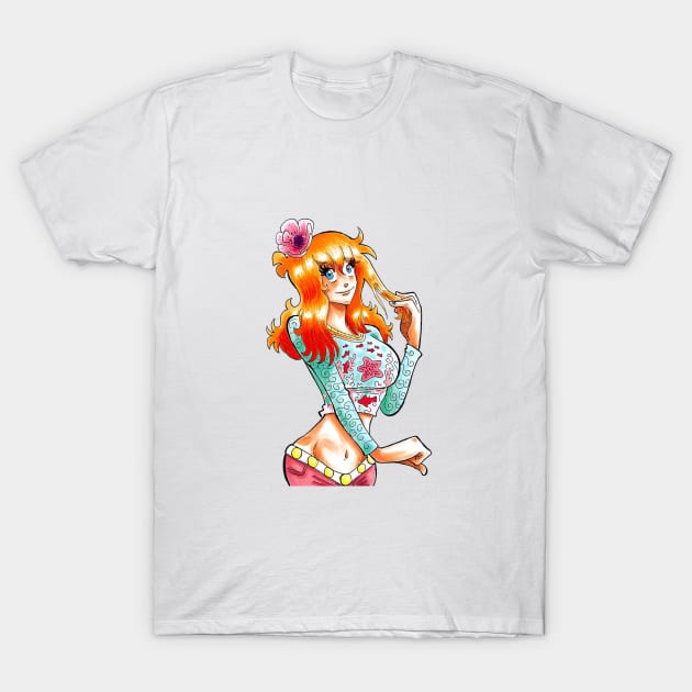 Sandy with Long Wavy Hair T-Shirt by Every Day Comics